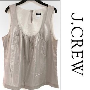 J. Crew Scoop-neck Sleeveless Silver Gray Top